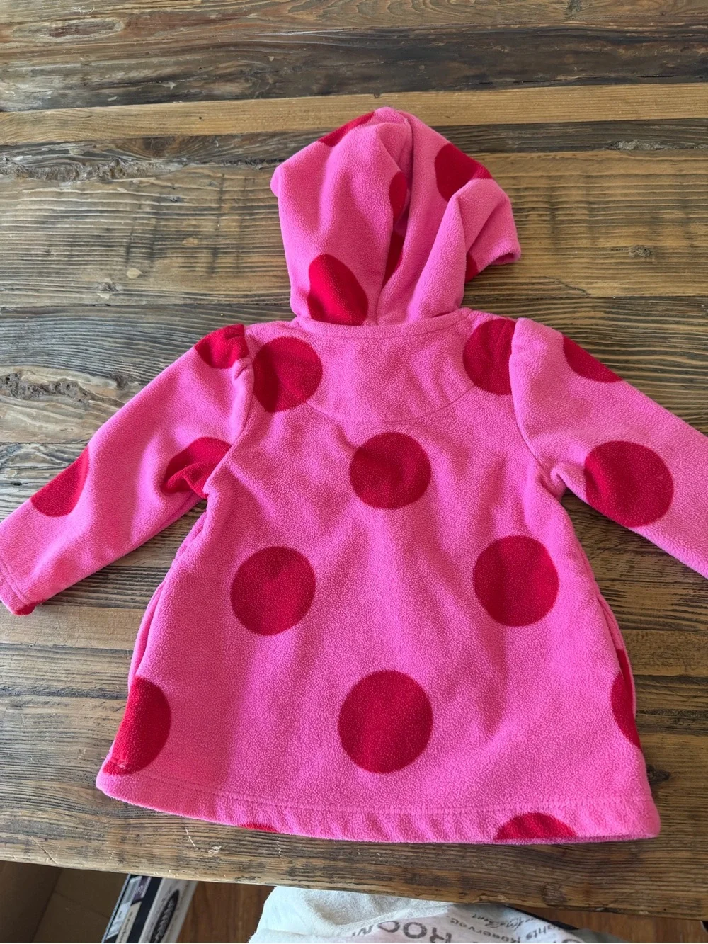 Carter's 6-9 MONTHS Bright Pink Hooded Button Jacket